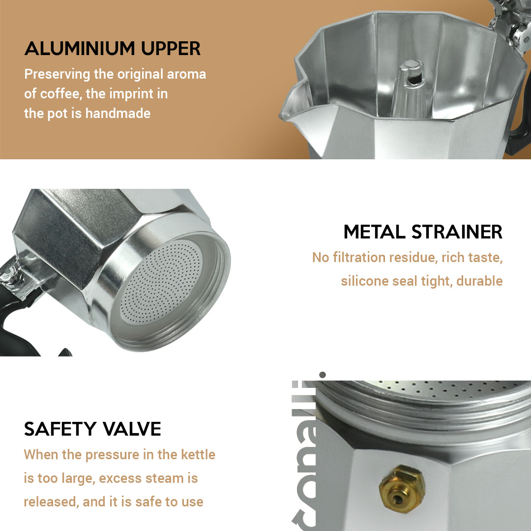 conalli mokapot 1 cup white aluminum series (1)