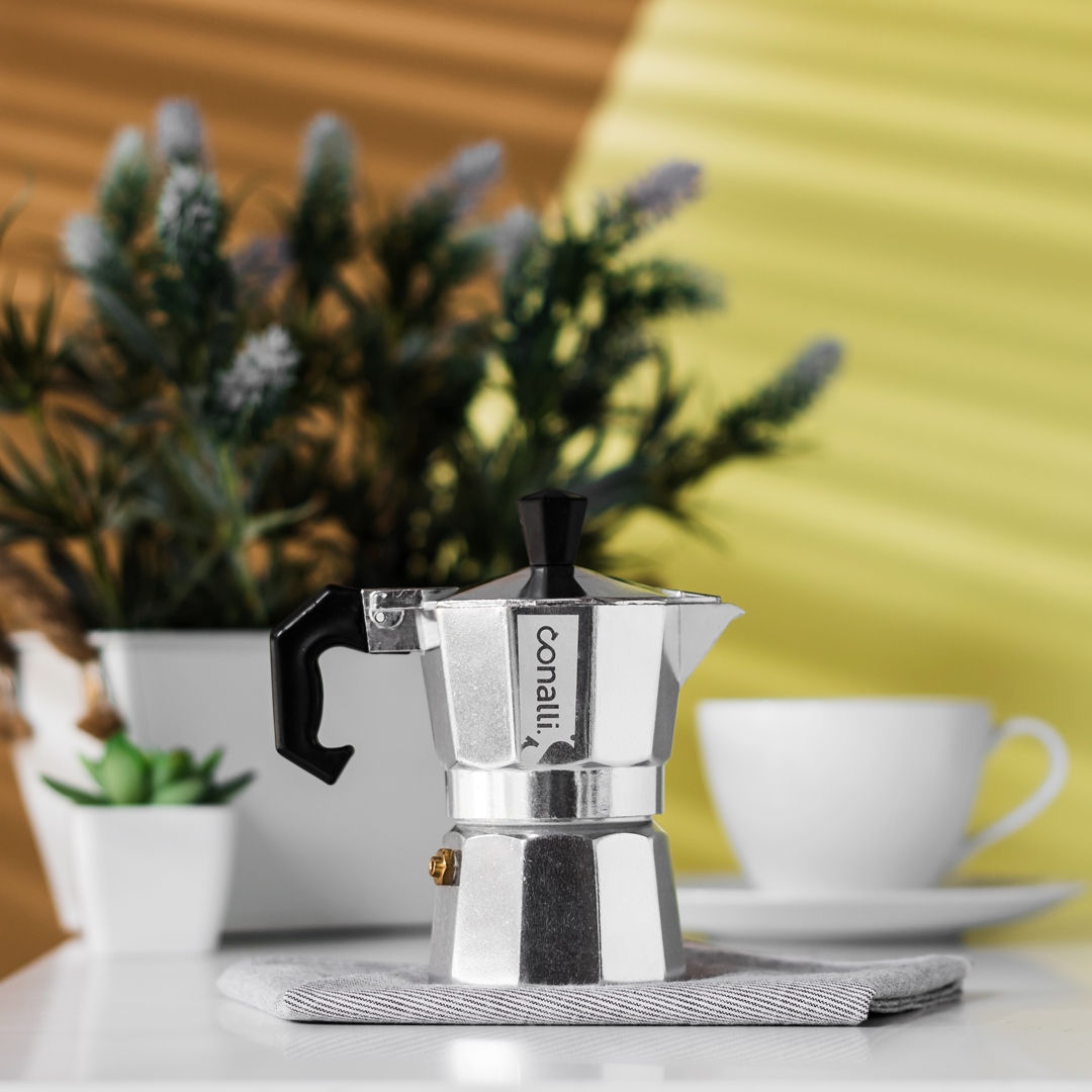 conalli mokapot 1 cup white aluminum series (4)