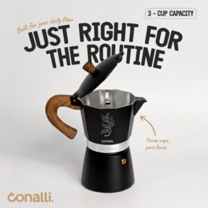 3 Cup Mokapot Bellissimo Black