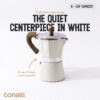 6 Cup Mokapot Bellissimo White