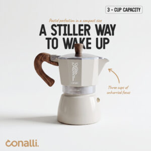 3 Cup Mokapot Bellissimo White